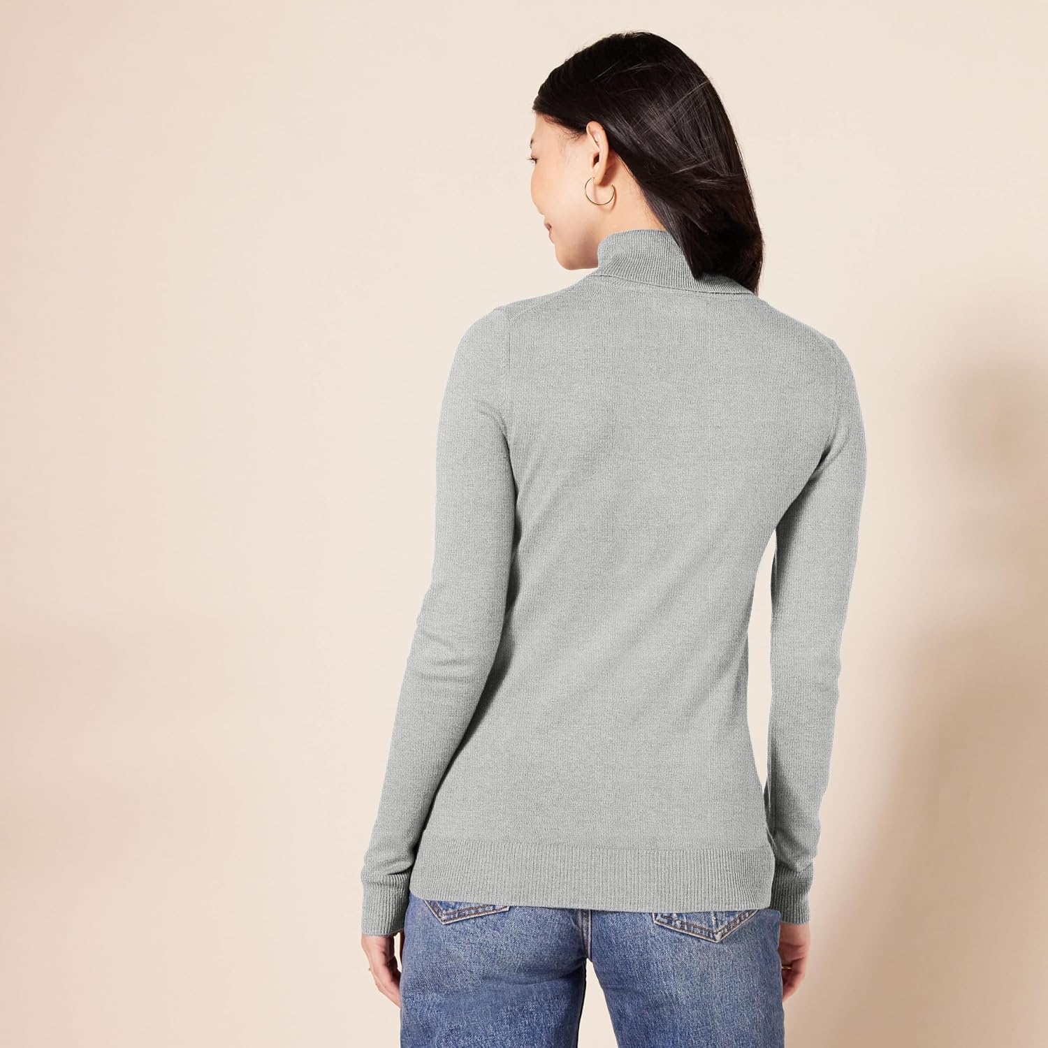 image:imageAmazon Essentials Womens ClassicFit Lightweight LongSleeve SweaterLight Grey Heather