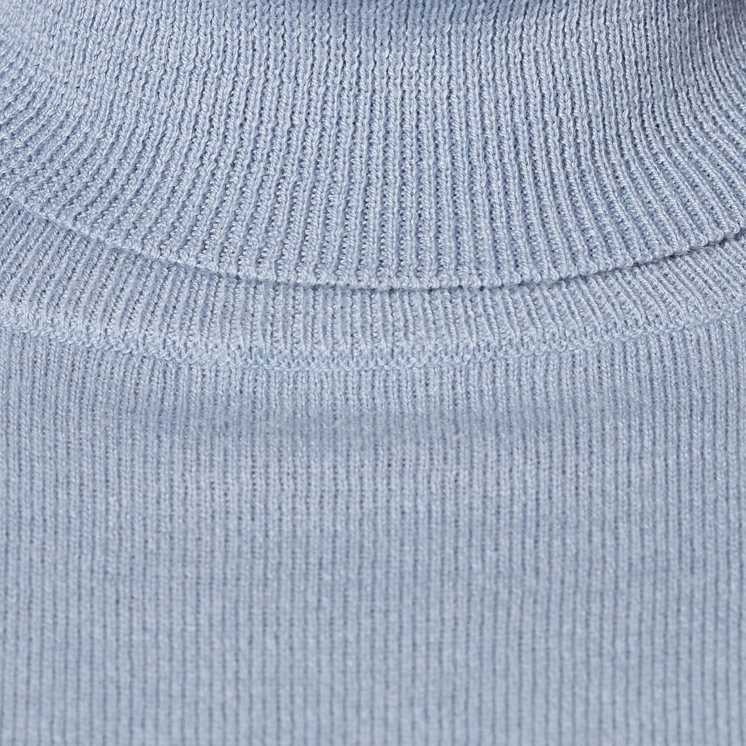 image:imageAmazon Essentials Womens ClassicFit Lightweight LongSleeve SweaterLight Indigo Heather