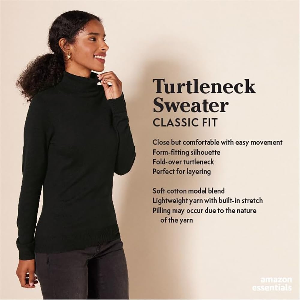 image:imageAmazon Essentials Womens ClassicFit Lightweight LongSleeve SweaterNavy