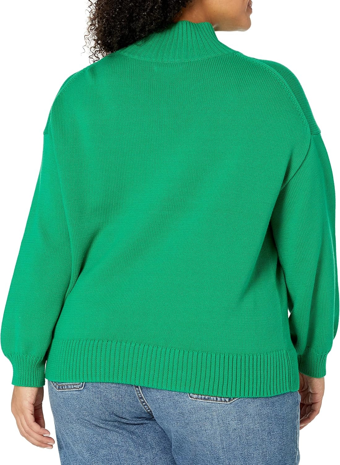 image:imageAmazon Essentials Womens Cotton Pullover Sweater FunnelNeck Available in Plus SizeGreen