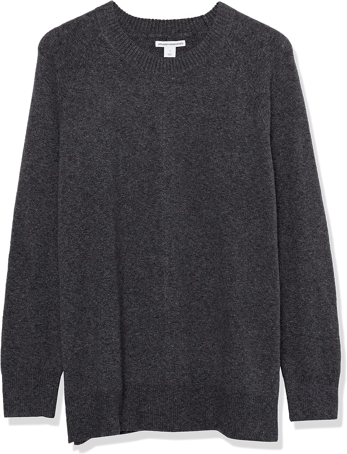 image:imageAmazon Essentials Womens Crewneck Sweater ClassicFit Soft Touch Long Sleeve PlusSize AvailableCharcoal