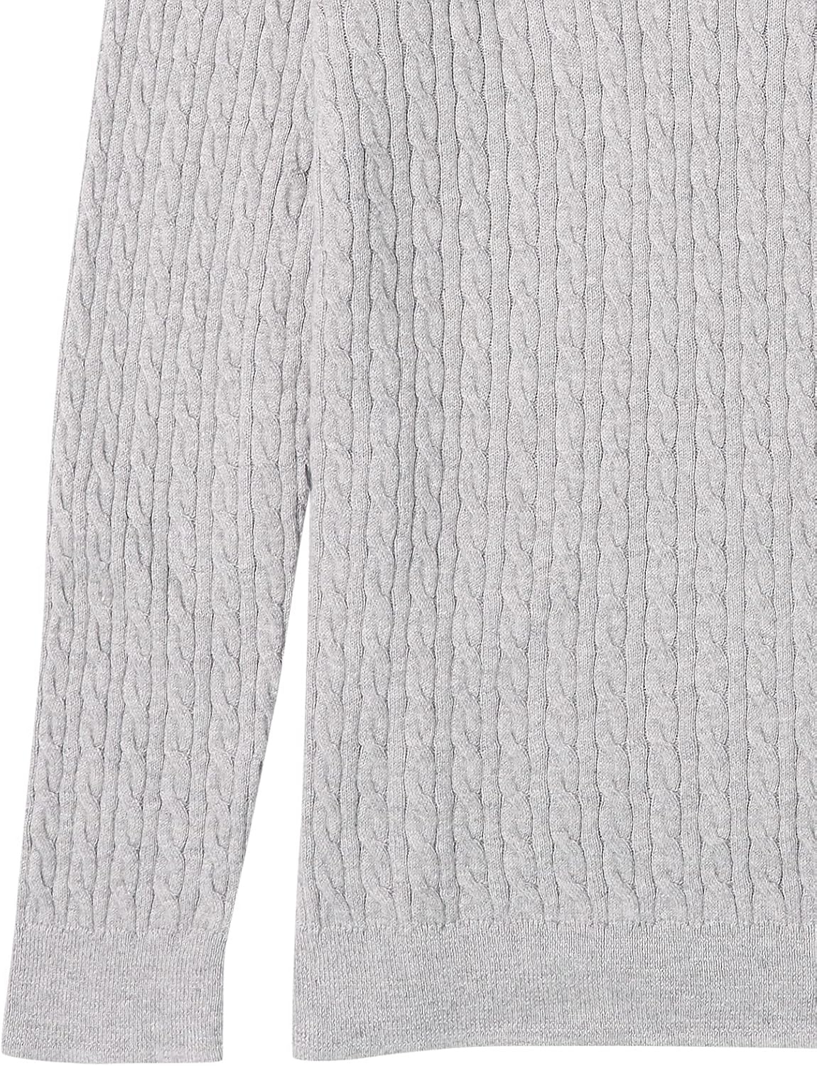 image:imageAmazon Essentials Womens Lightweight Cable Knit Long Sleeve SweaterLight Grey Heather