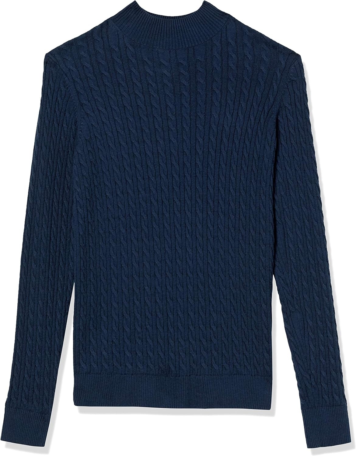 image:imageAmazon Essentials Womens Lightweight Cable Knit Long Sleeve SweaterNavy