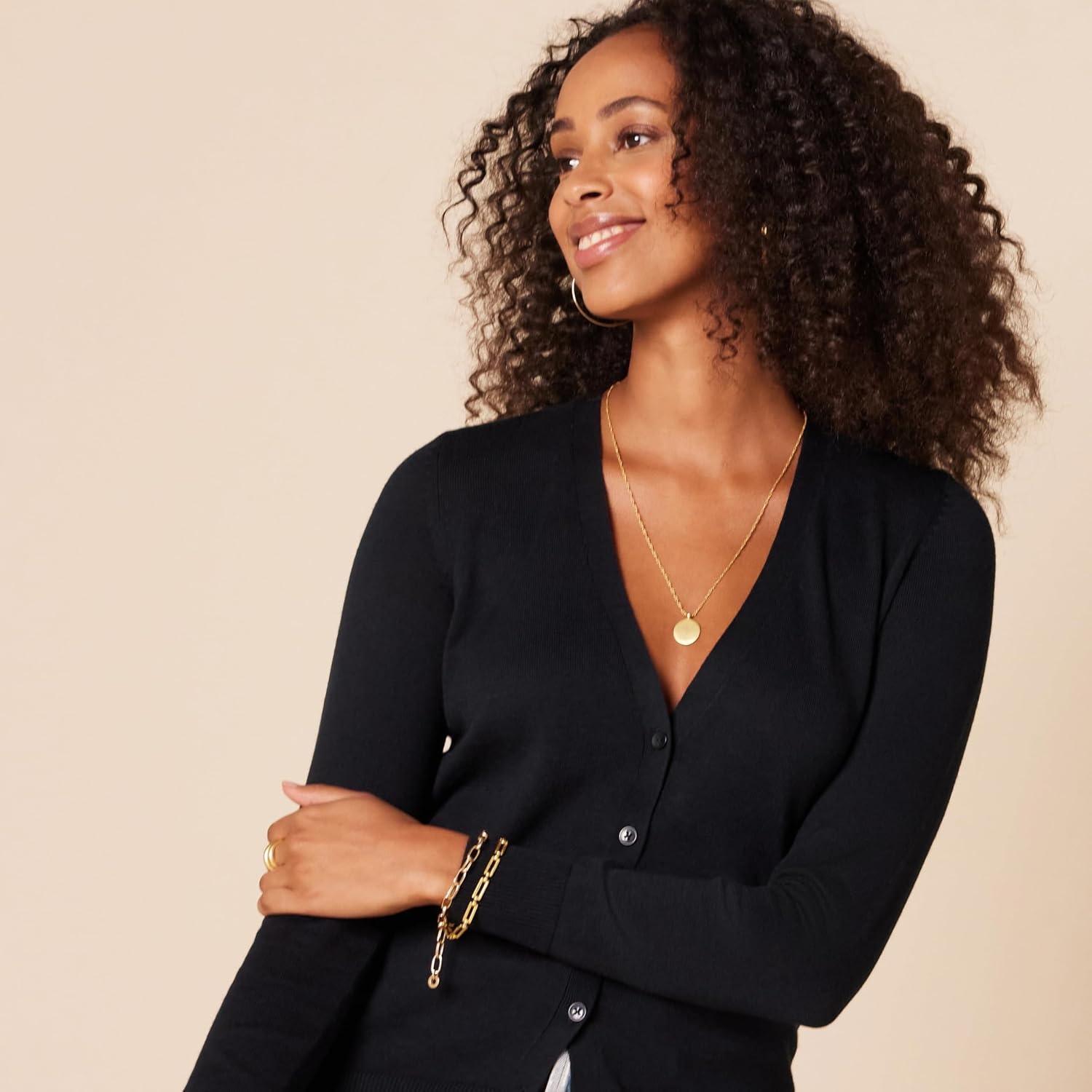 image:imageAmazon Essentials Womens Lightweight Cardigan SweaterBlack