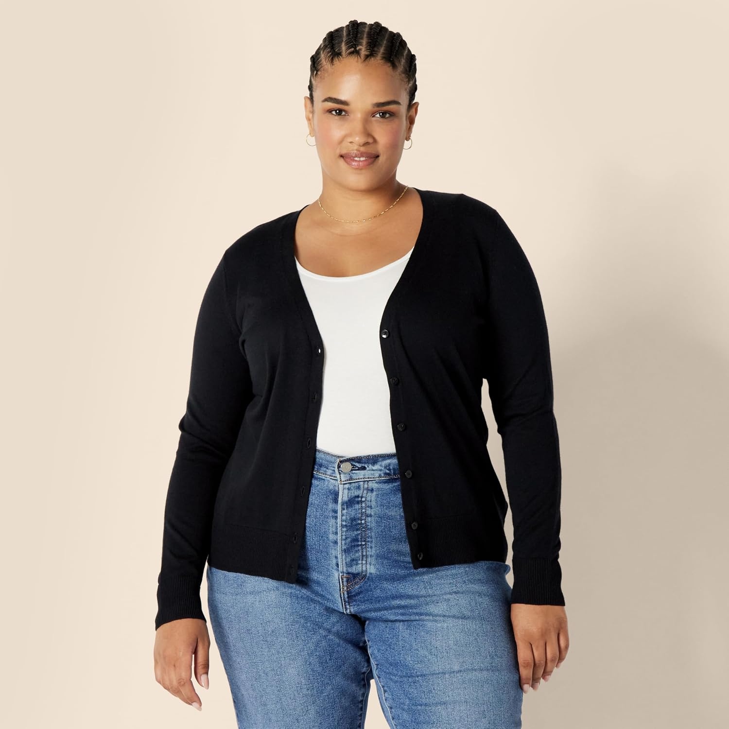image:imageAmazon Essentials Womens Lightweight Cardigan SweaterBlack