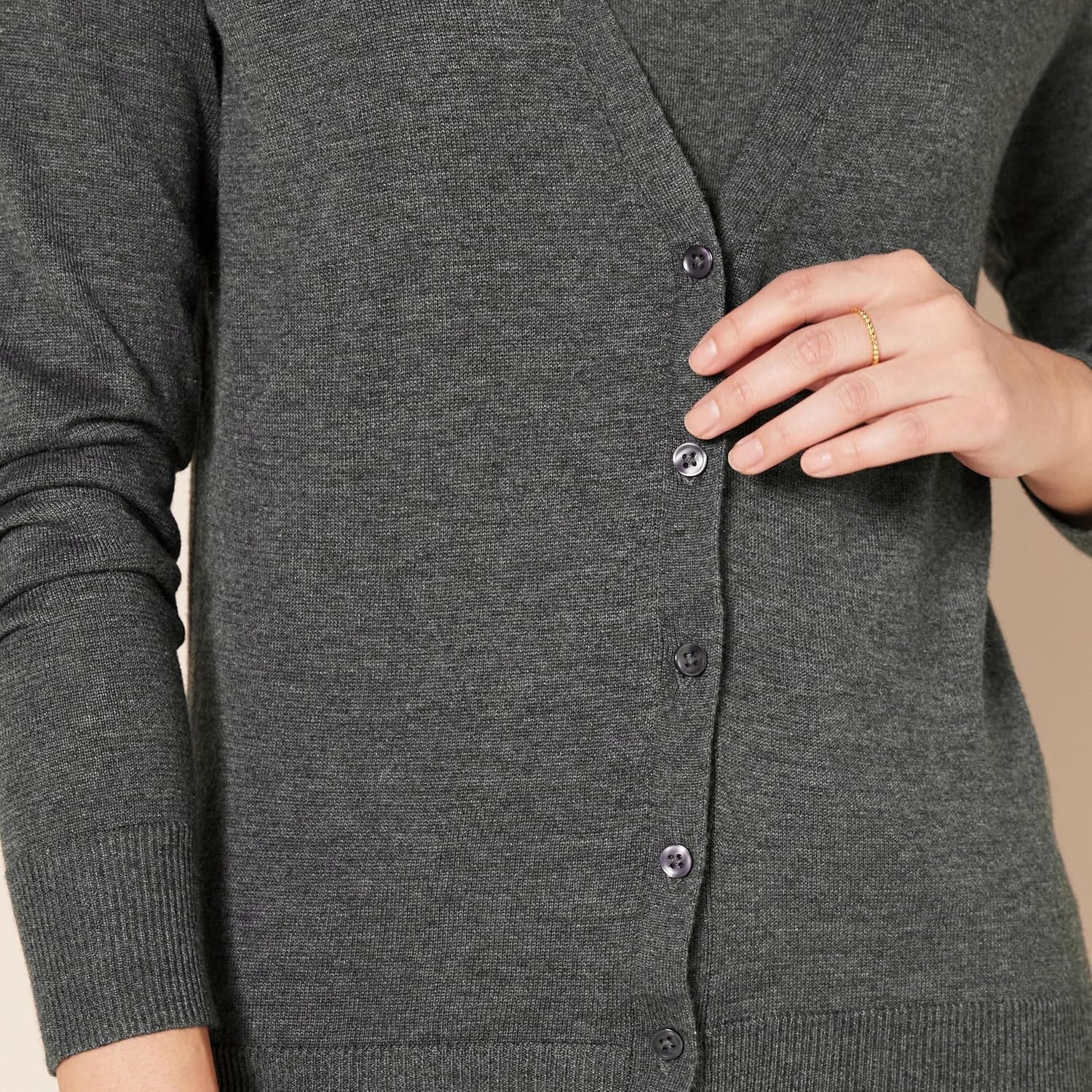 image:imageAmazon Essentials Womens Lightweight Cardigan SweaterCharcoal Heather