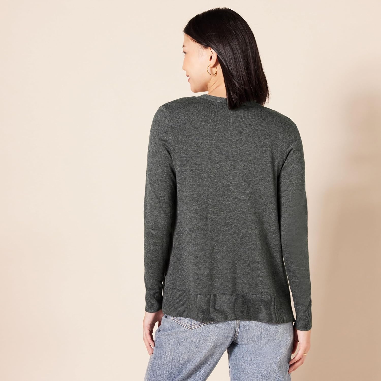 image:imageAmazon Essentials Womens Lightweight Cardigan SweaterCharcoal Heather
