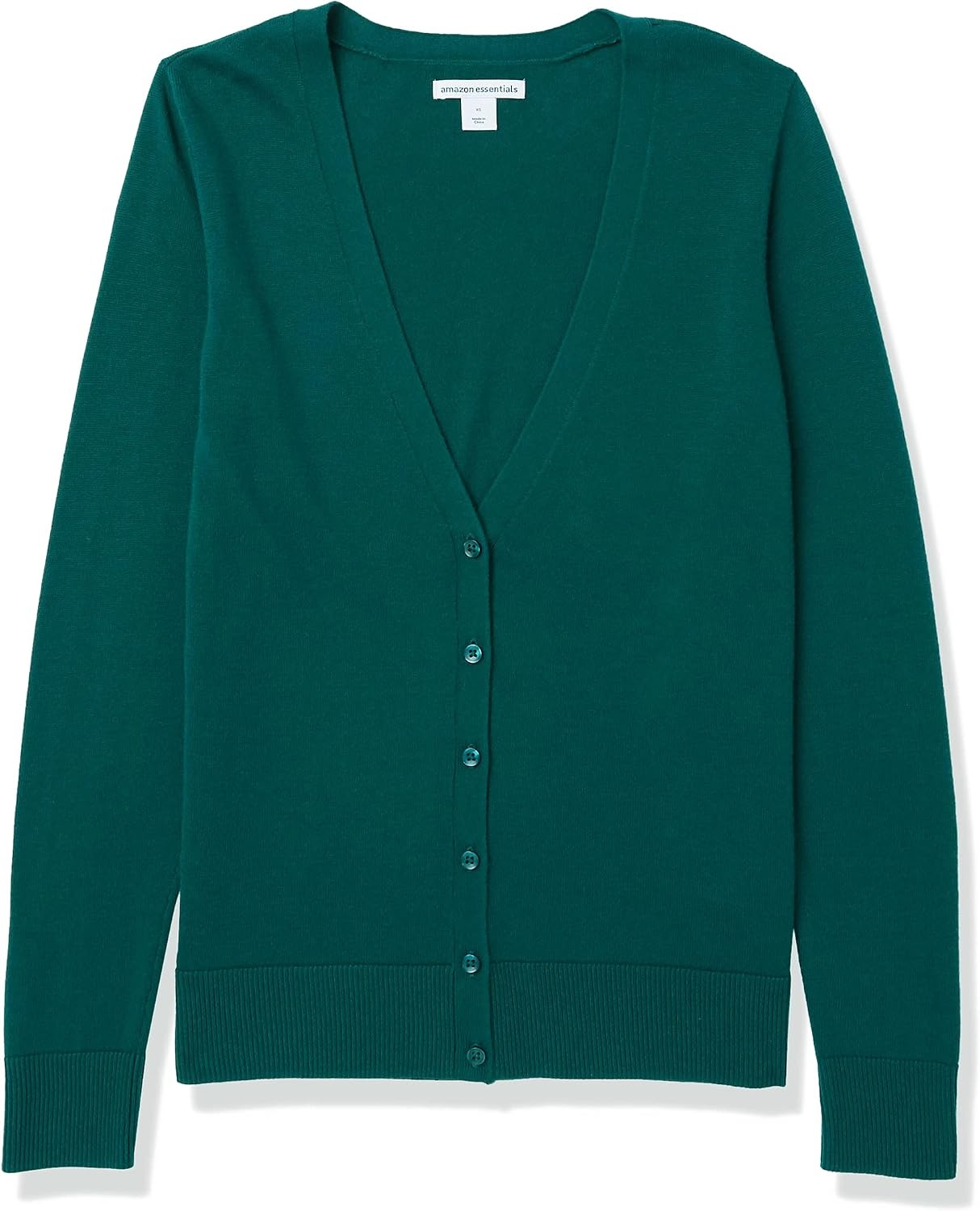 image:imageAmazon Essentials Womens Lightweight Cardigan SweaterDark Green