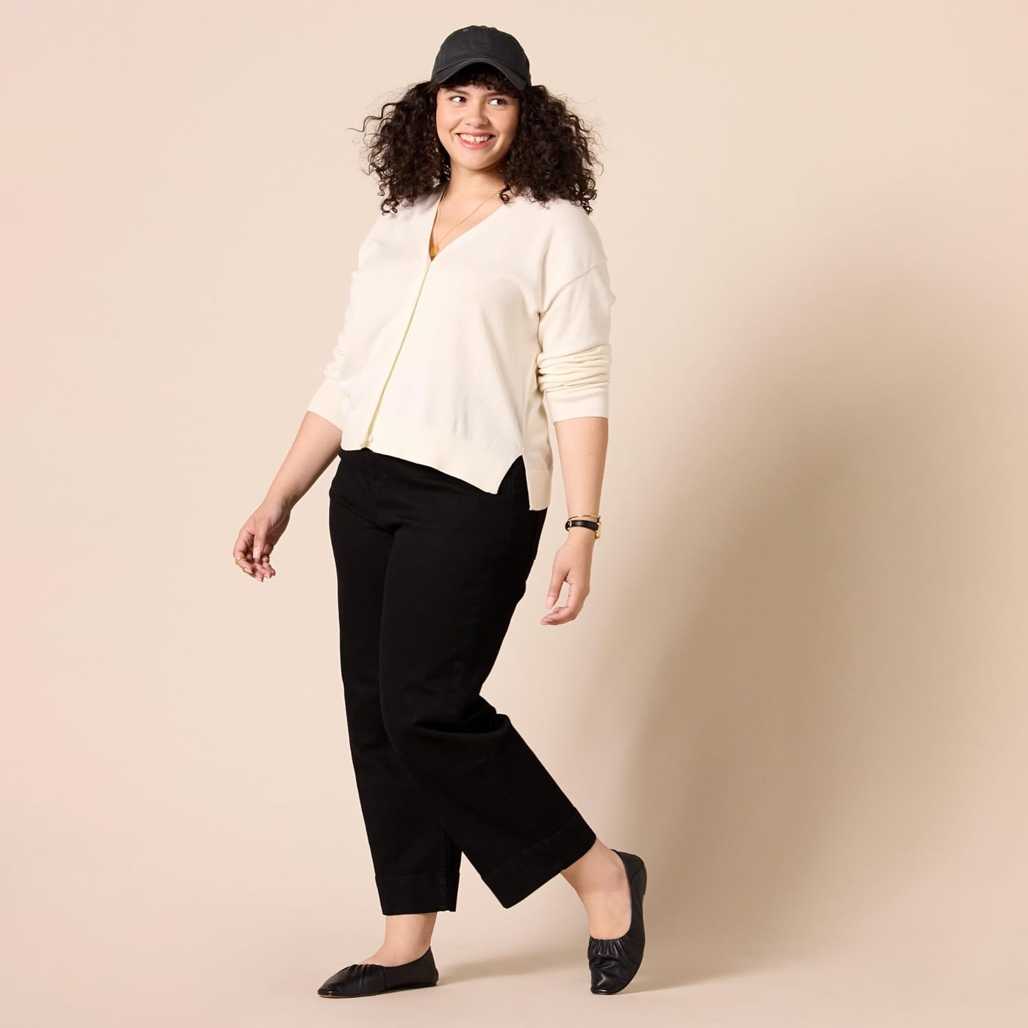 image:imageAmazon Essentials Womens Lightweight Cardigan SweaterEggshell White