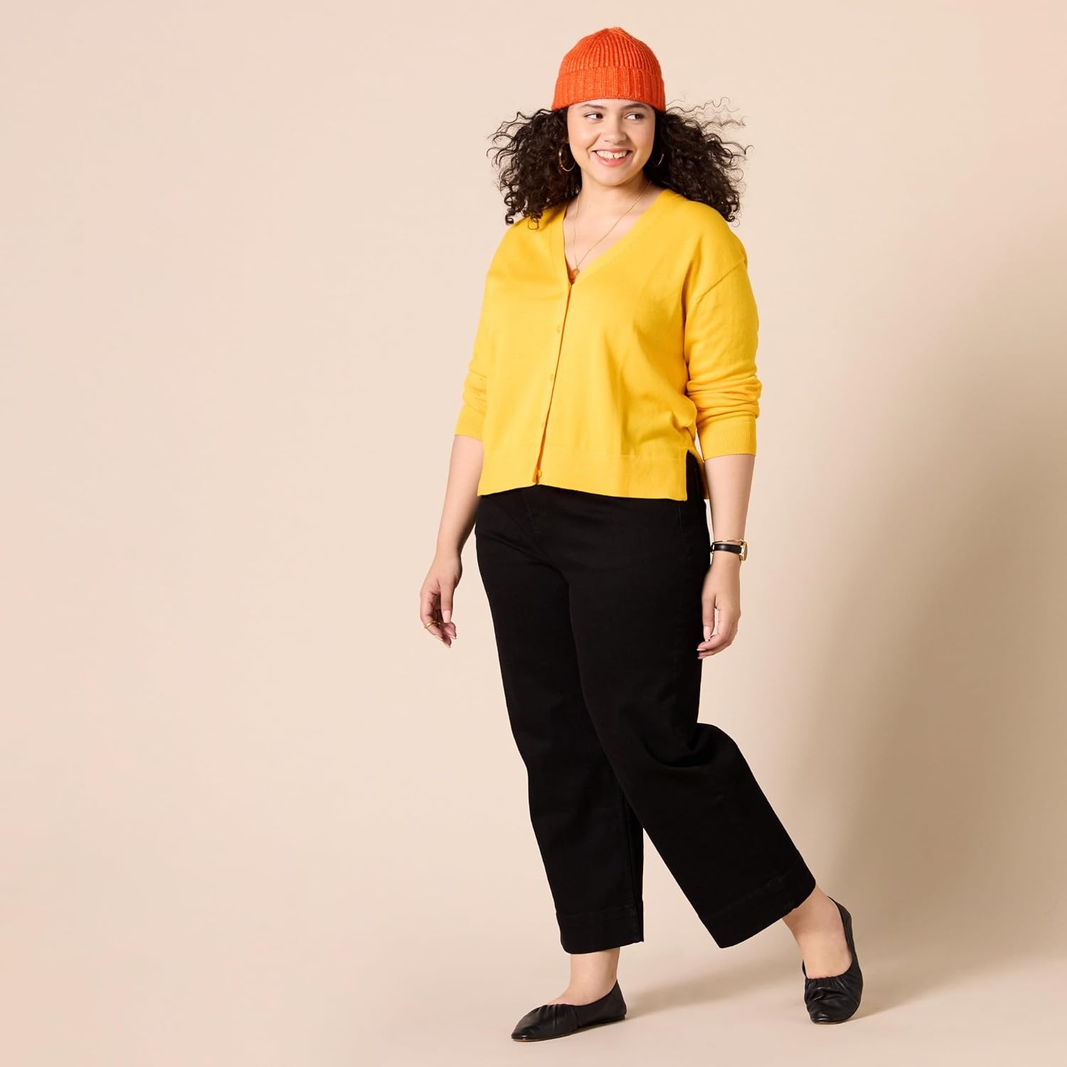image:imageAmazon Essentials Womens Lightweight Cardigan SweaterGolden Yellow