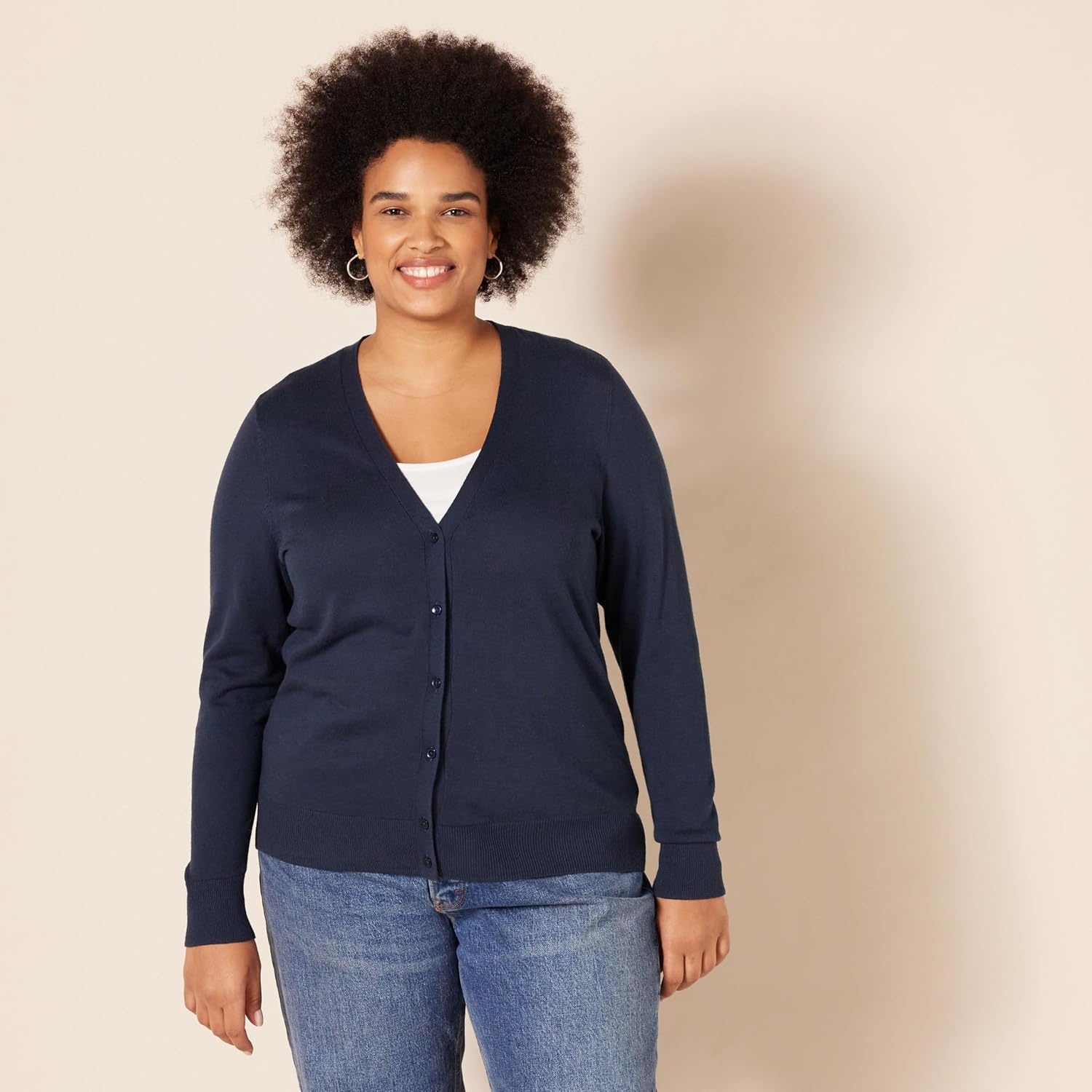 image:imageAmazon Essentials Womens Lightweight Cardigan SweaterNavy