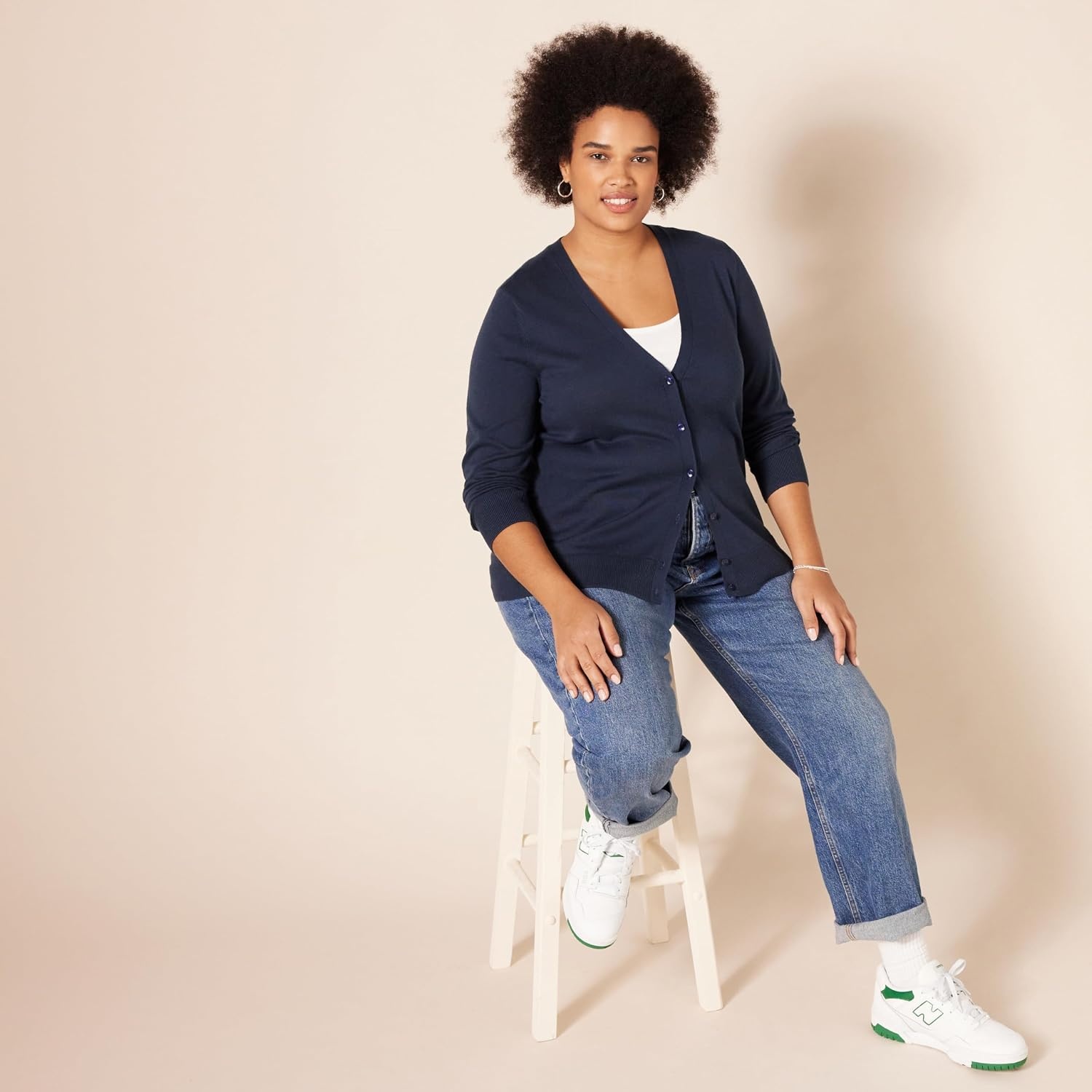 image:imageAmazon Essentials Womens Lightweight Cardigan SweaterNavy