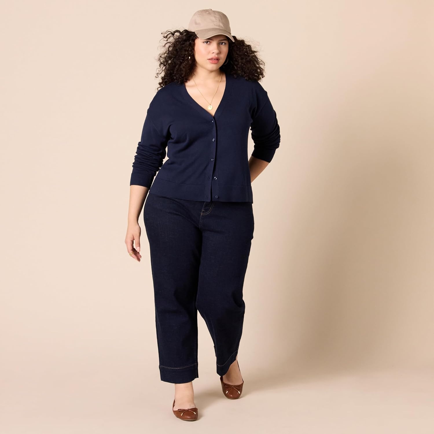 image:imageAmazon Essentials Womens Lightweight Cardigan SweaterNavy