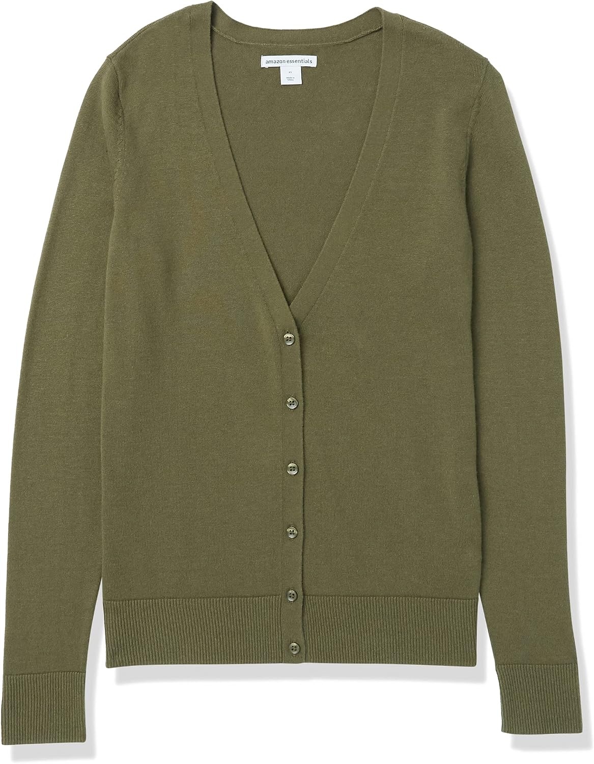image:imageAmazon Essentials Womens Lightweight Cardigan SweaterOlive
