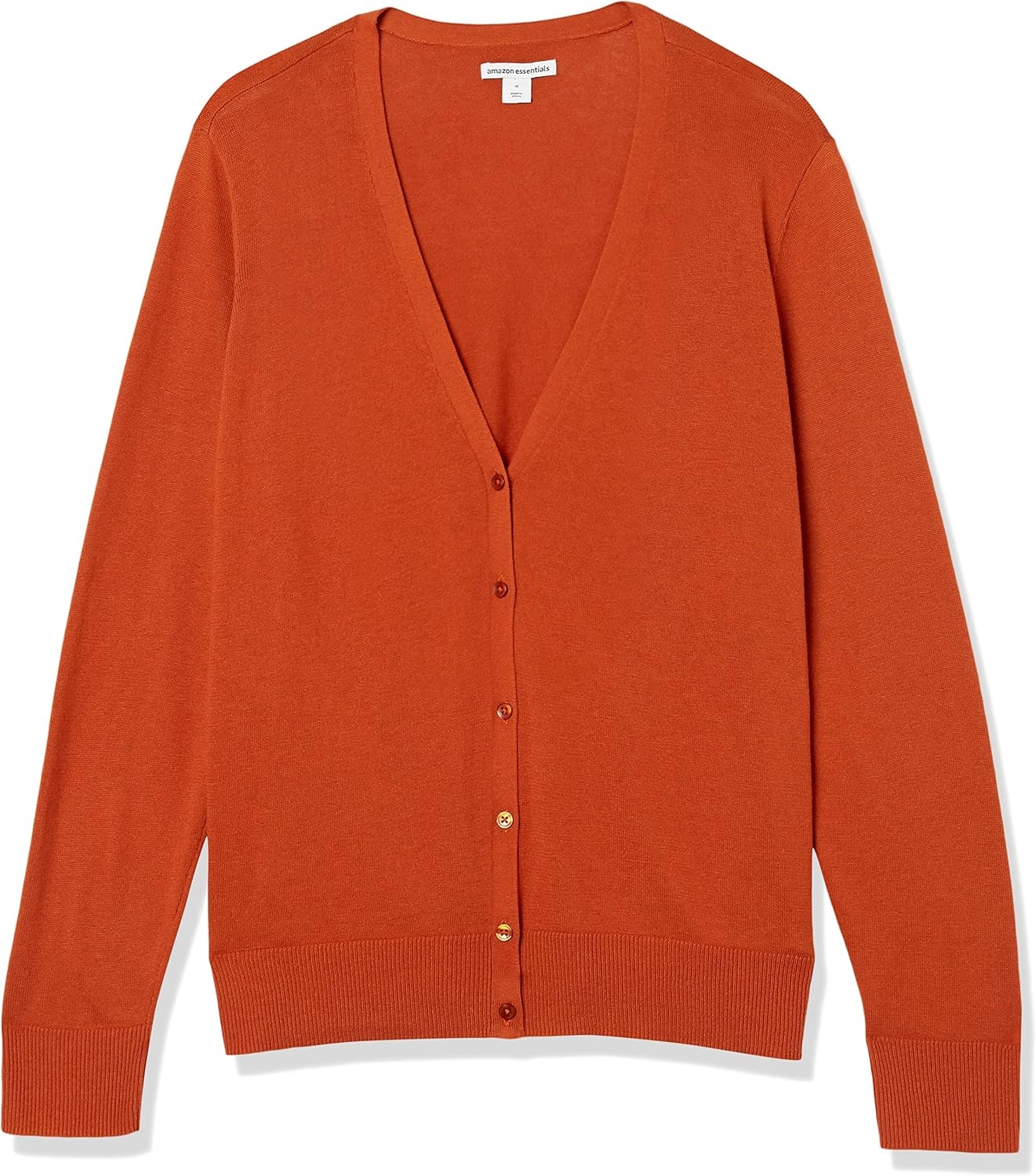 image:imageAmazon Essentials Womens Lightweight Cardigan SweaterRust
