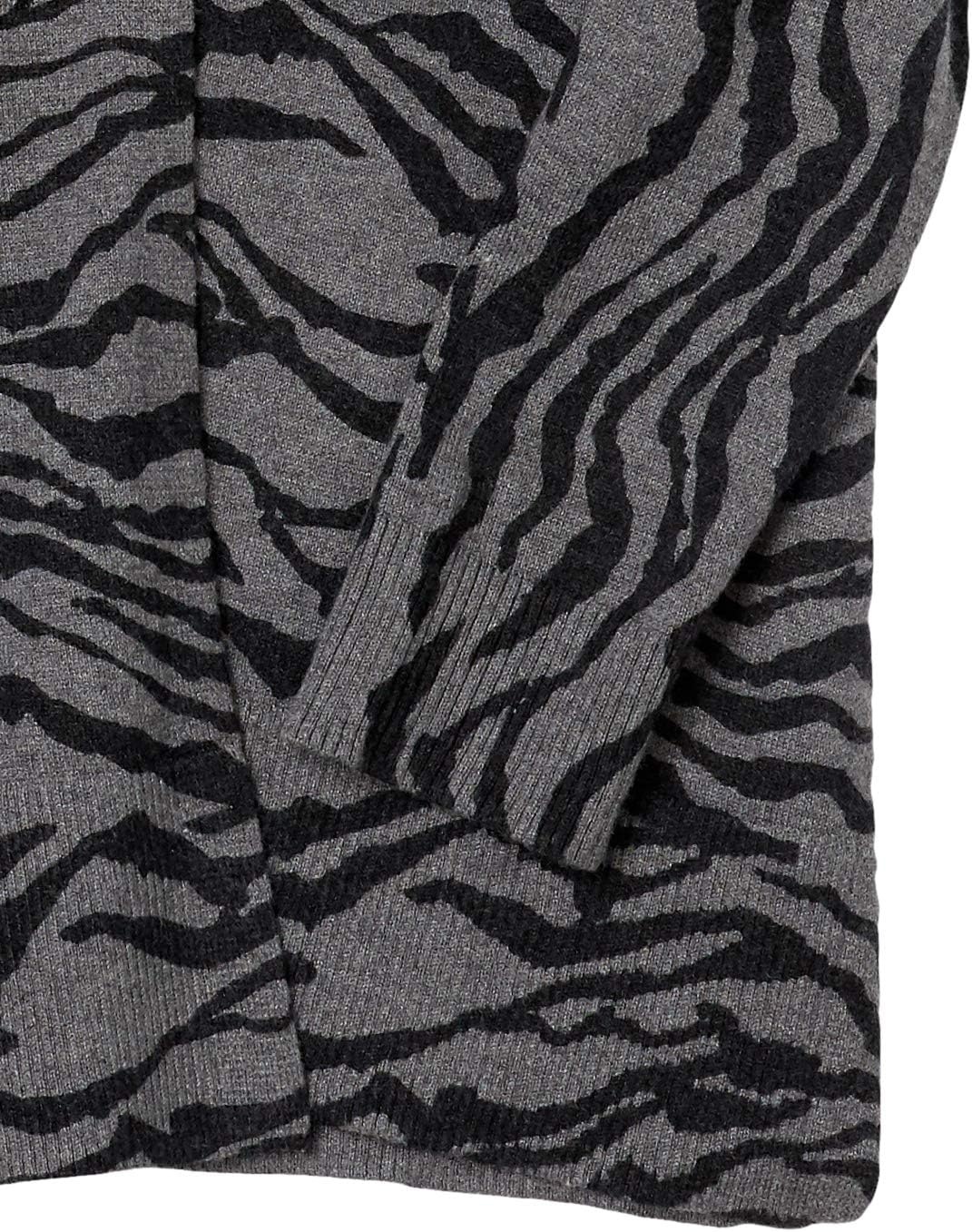 image:imageAmazon Essentials Womens Lightweight LongSleeve OpenFront Long Cardigan Sweater Regular FitCharcoal Tiger Print