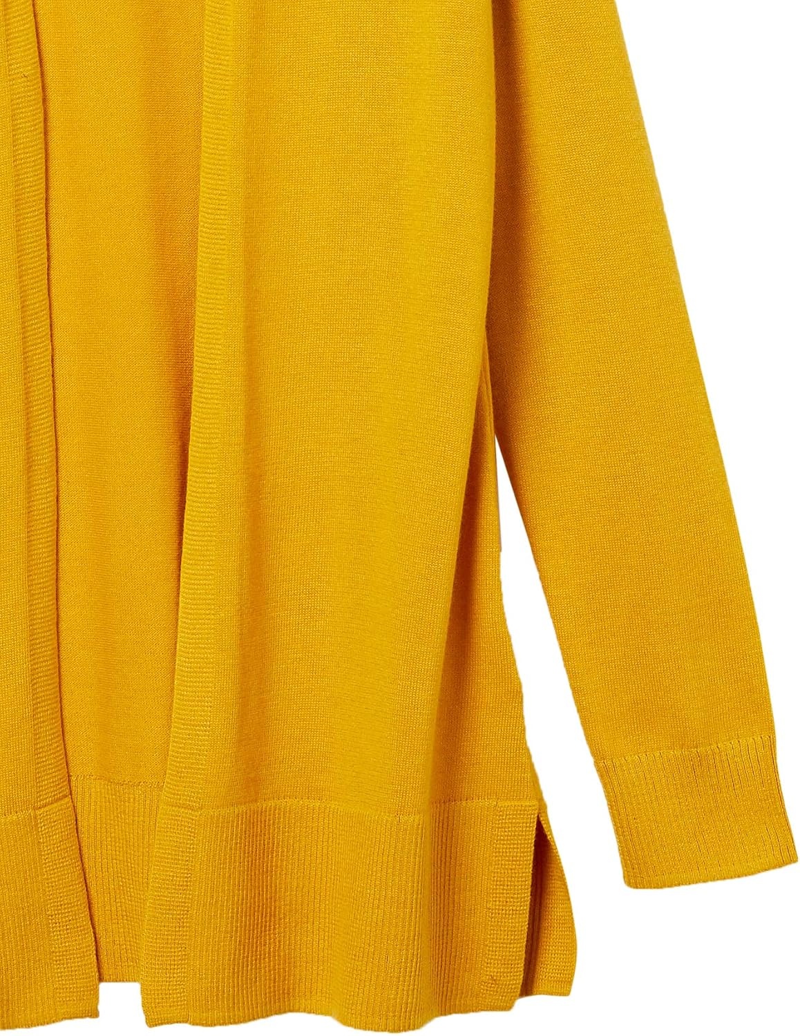 image:imageAmazon Essentials Womens Lightweight LongSleeve OpenFront Long Cardigan Sweater Regular FitGold