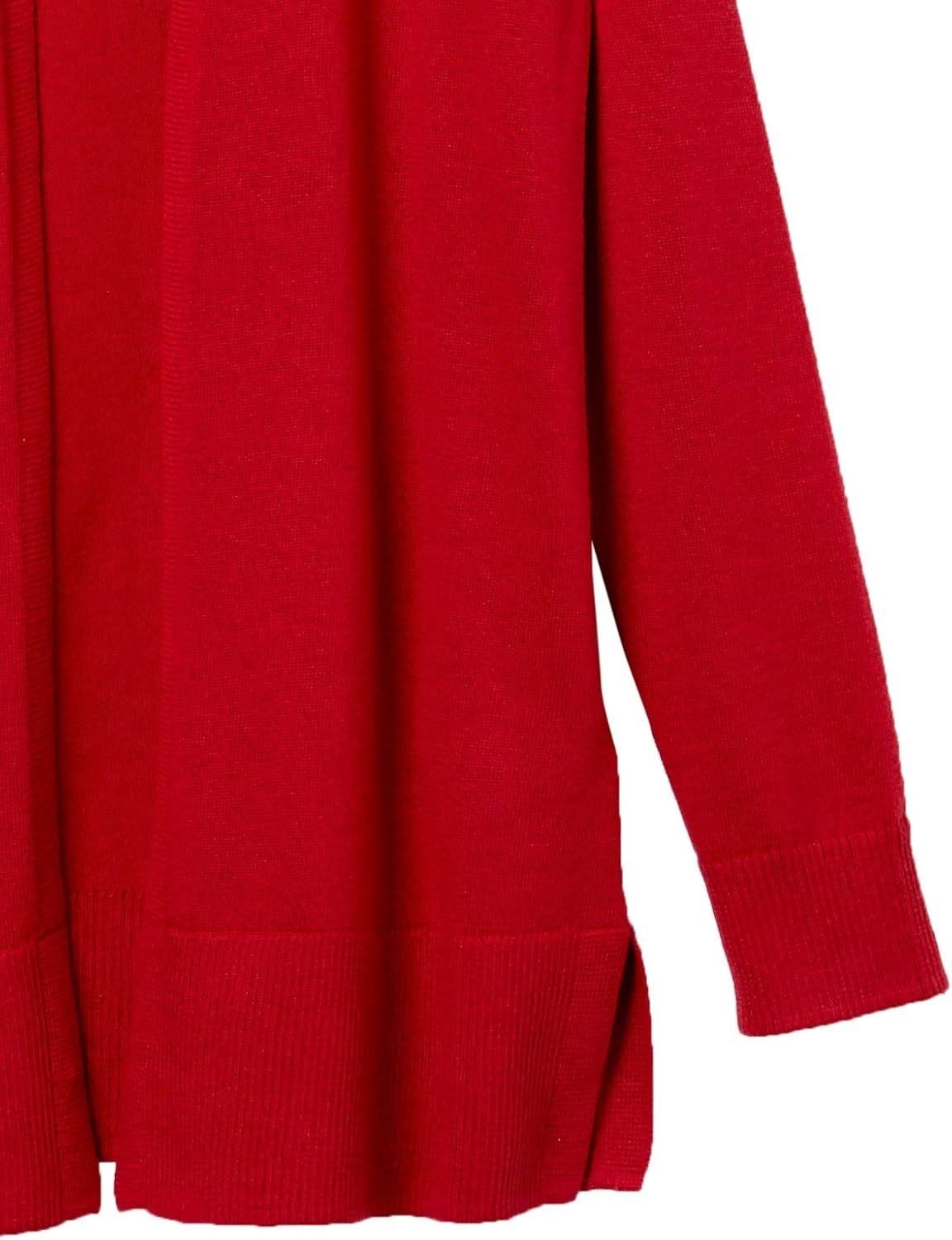 image:imageAmazon Essentials Womens Lightweight LongSleeve OpenFront Long Cardigan Sweater Regular FitRed