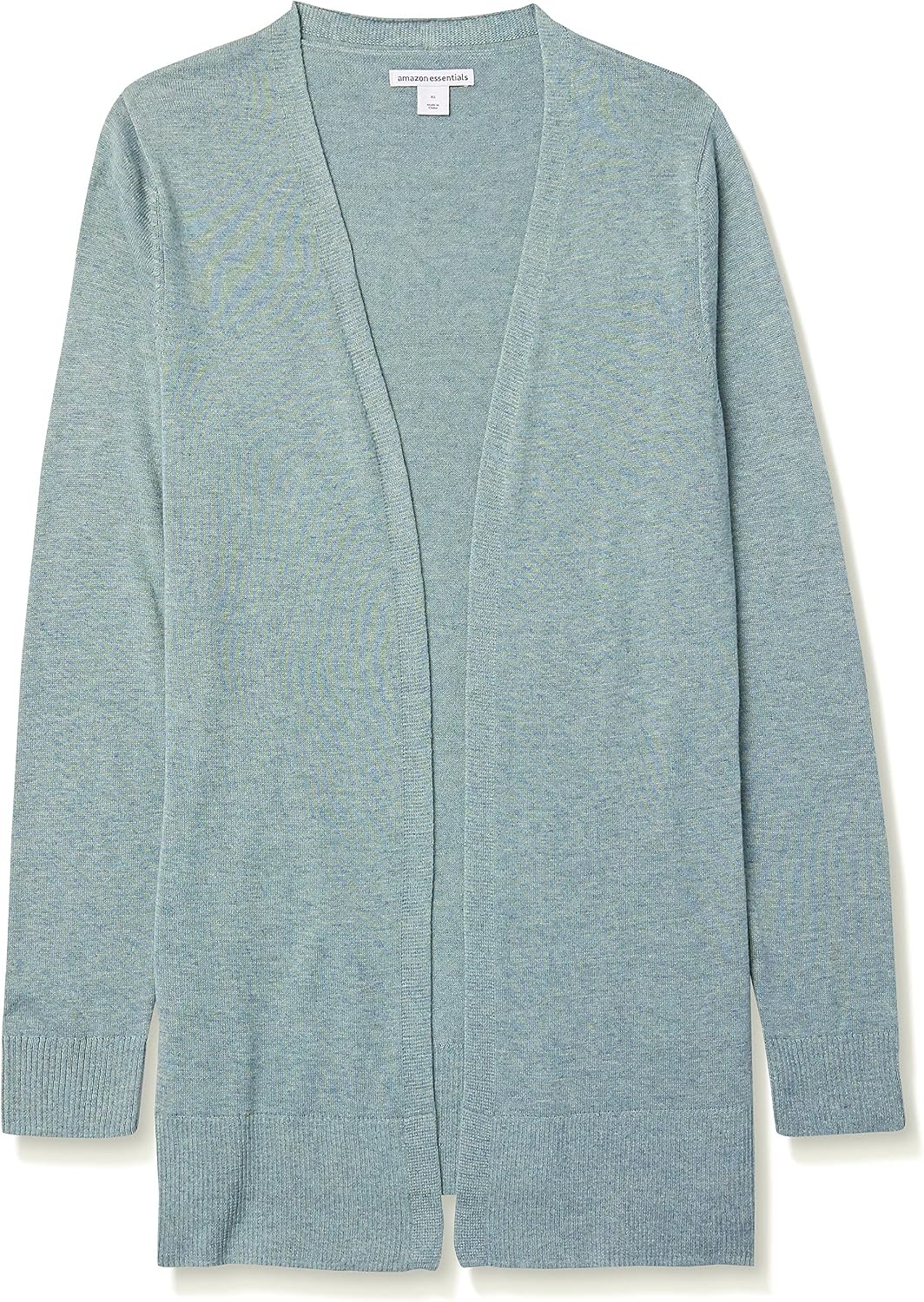 image:imageAmazon Essentials Womens Lightweight LongSleeve OpenFront Long Cardigan Sweater Regular FitSage Green Heather