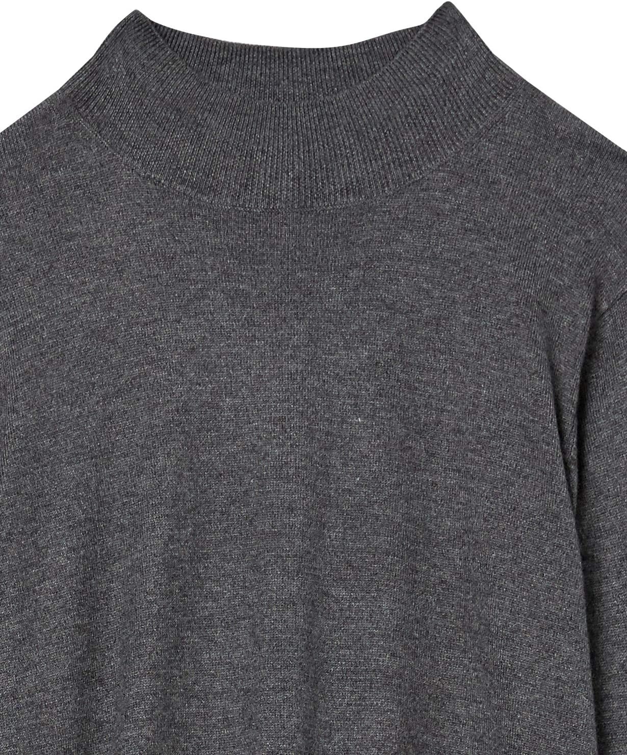 image:imageAmazon Essentials Womens Lightweight Mock Neck Pullover Sweater Regular Fit Available in Plus SizeCharcoal Heather