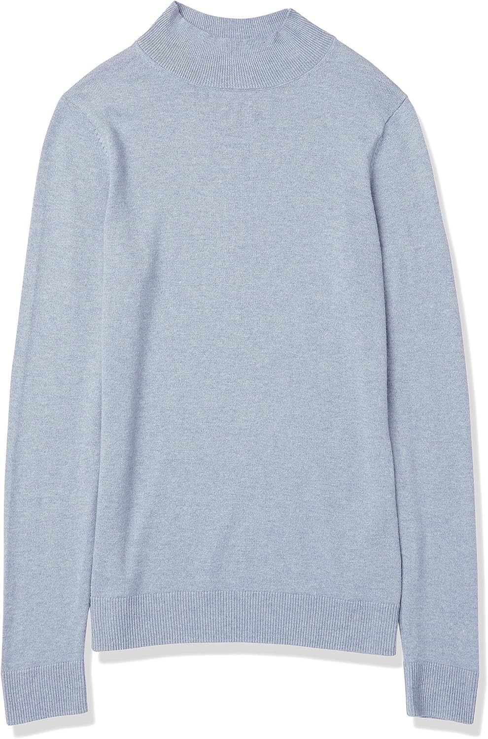 image:imageAmazon Essentials Womens Lightweight Mock Neck Pullover Sweater Regular Fit Available in Plus SizeIndigo Blue Heather