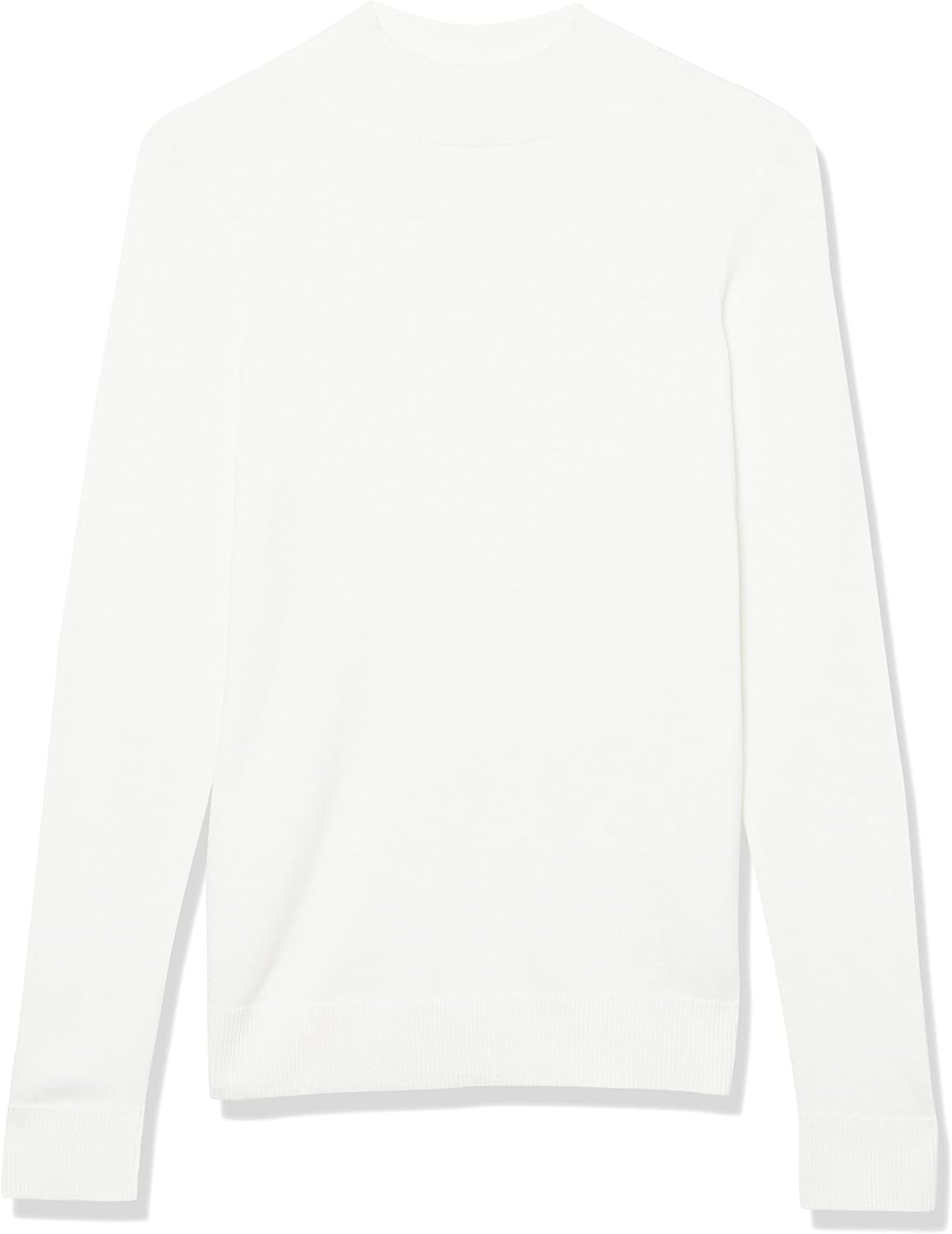 image:imageAmazon Essentials Womens Lightweight Mock Neck Pullover Sweater Regular Fit Available in Plus SizeIvory