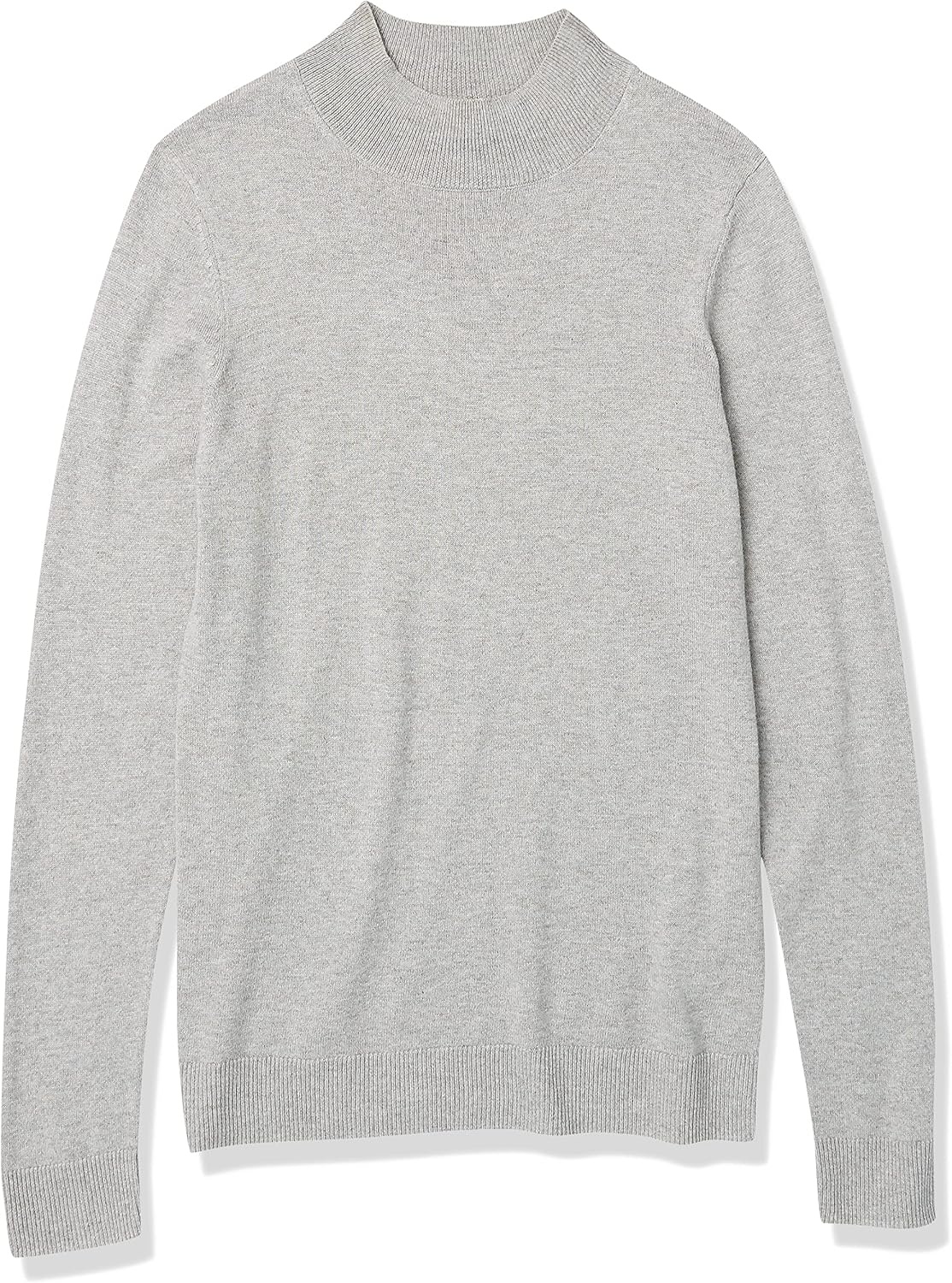 image:imageAmazon Essentials Womens Lightweight Mock Neck Pullover Sweater Regular Fit Available in Plus SizeLight Grey Heather