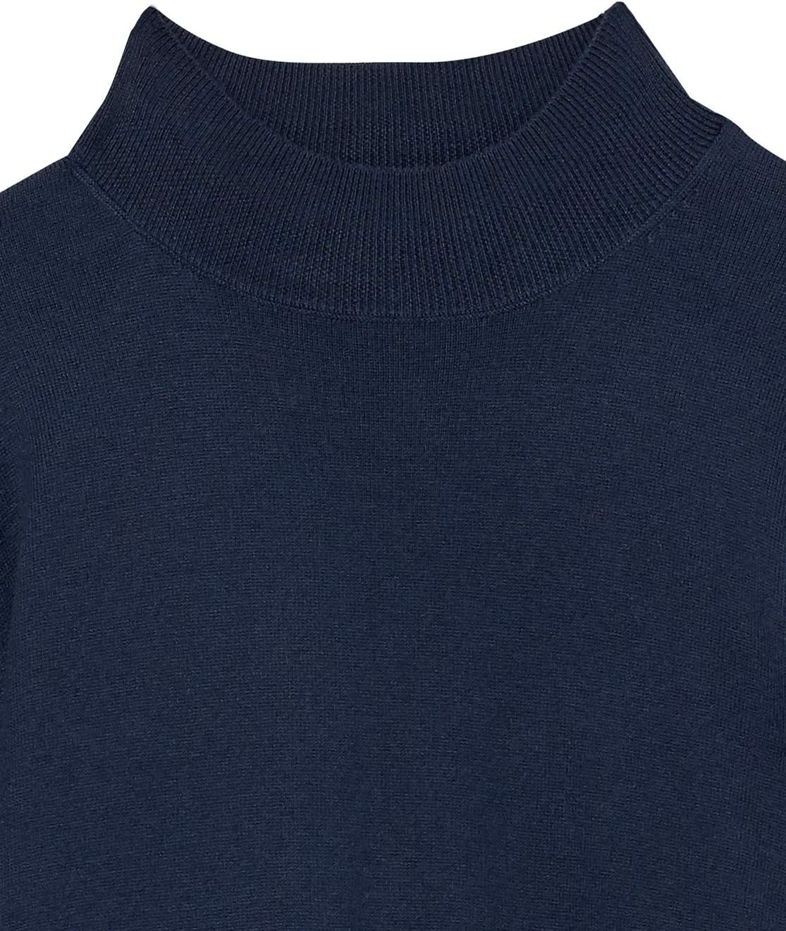 image:imageAmazon Essentials Womens Lightweight Mock Neck Pullover Sweater Regular Fit Available in Plus SizeNavy