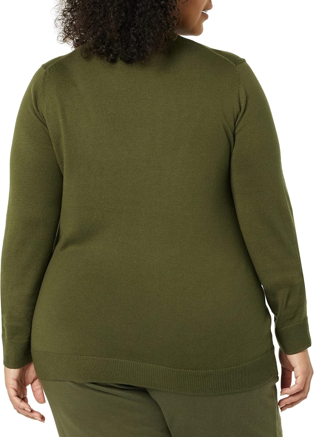 image:imageAmazon Essentials Womens Lightweight Mock Neck Pullover Sweater Regular Fit Available in Plus SizeOlive