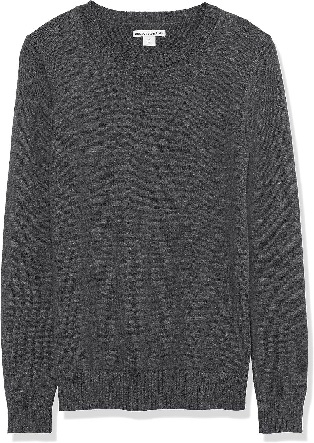 image:imageAmazon Essentials Womens Lightweight Soft Crewneck Sweater 100 Cotton PlusCharcoal Heather