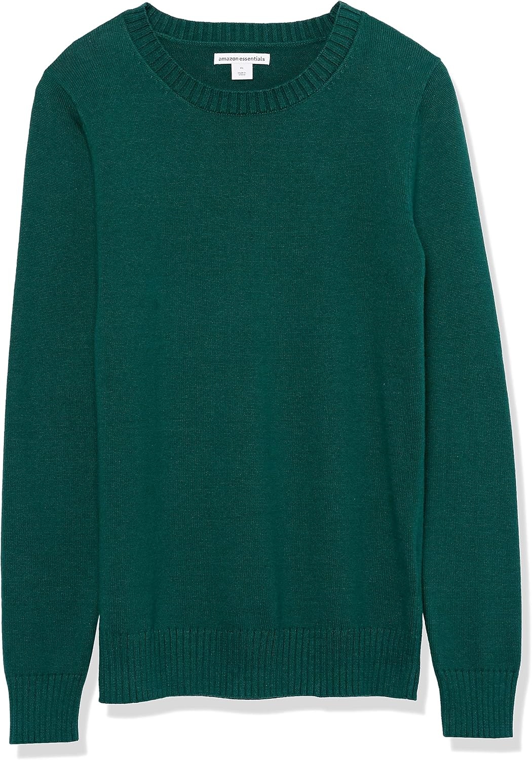 image:imageAmazon Essentials Womens Lightweight Soft Crewneck Sweater 100 Cotton PlusDark Green