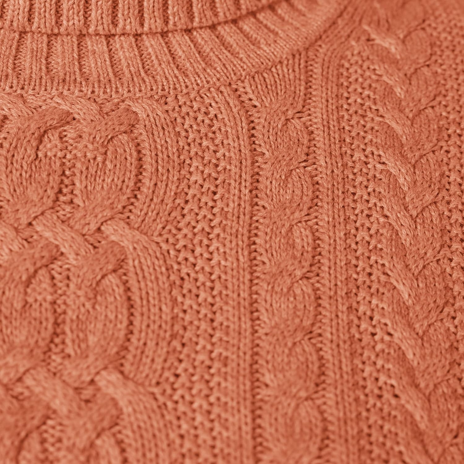 image:imageAmazon Essentials Womens Long Sleeve Fisherman Cable Knit Turtleneck Sweater Available in Plus SizeCaramel