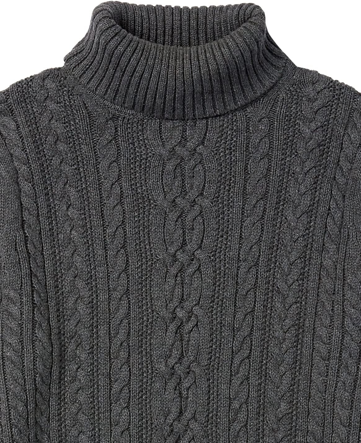 image:imageAmazon Essentials Womens Long Sleeve Fisherman Cable Knit Turtleneck Sweater Available in Plus SizeCharcoal Heather