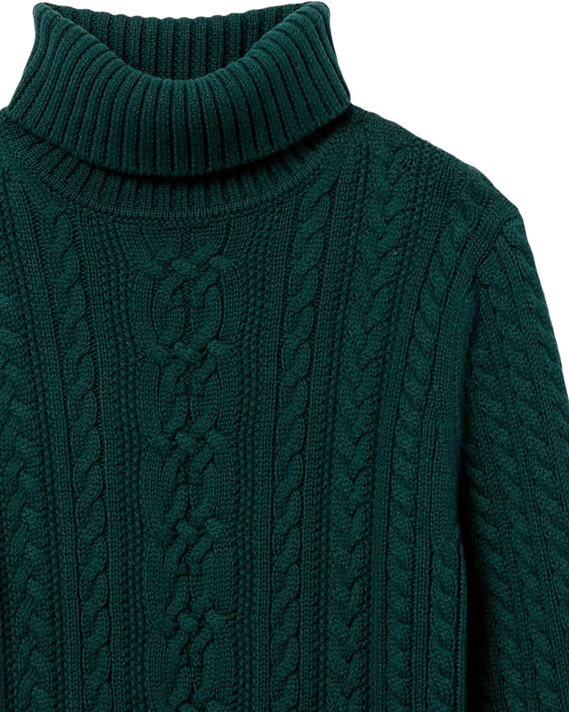 image:imageAmazon Essentials Womens Long Sleeve Fisherman Cable Knit Turtleneck Sweater Available in Plus SizeForest Green