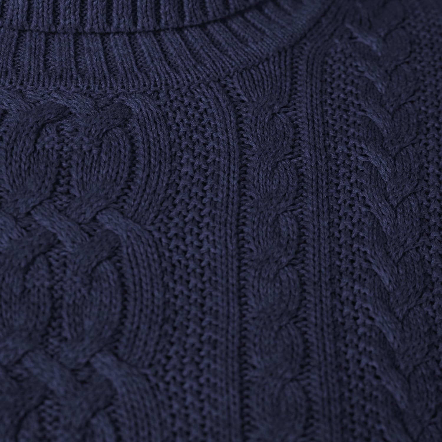 image:imageAmazon Essentials Womens Long Sleeve Fisherman Cable Knit Turtleneck Sweater Available in Plus SizeNavy