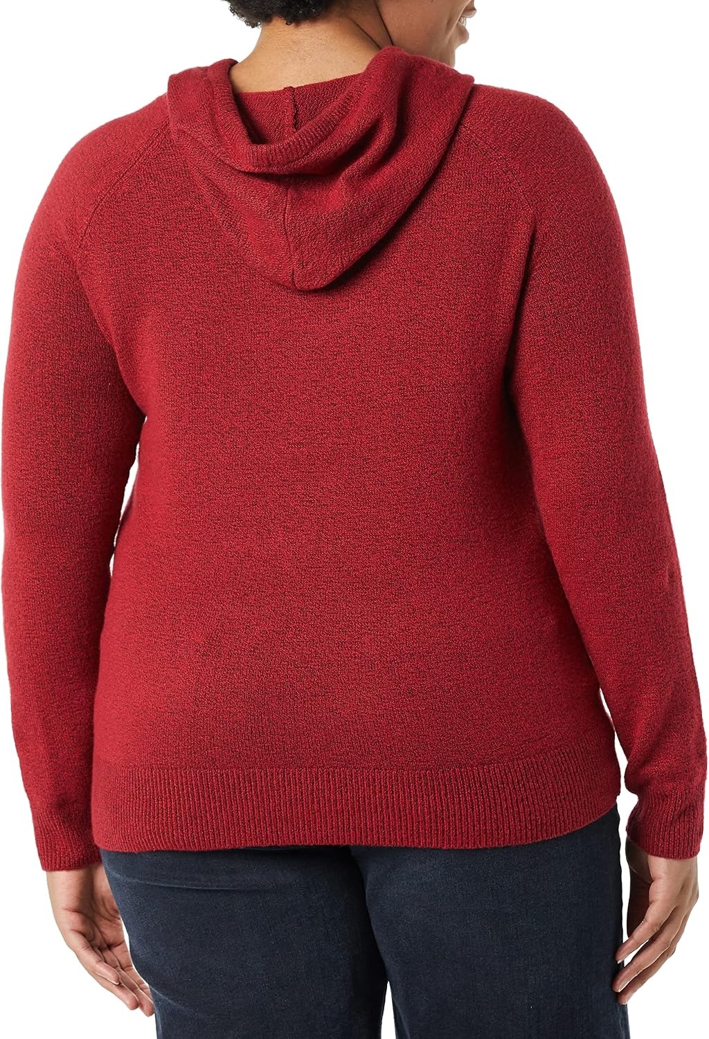 image:imageAmazon Essentials Womens Long Sleeve Soft Touch Hooded Pullover SweaterDark Red