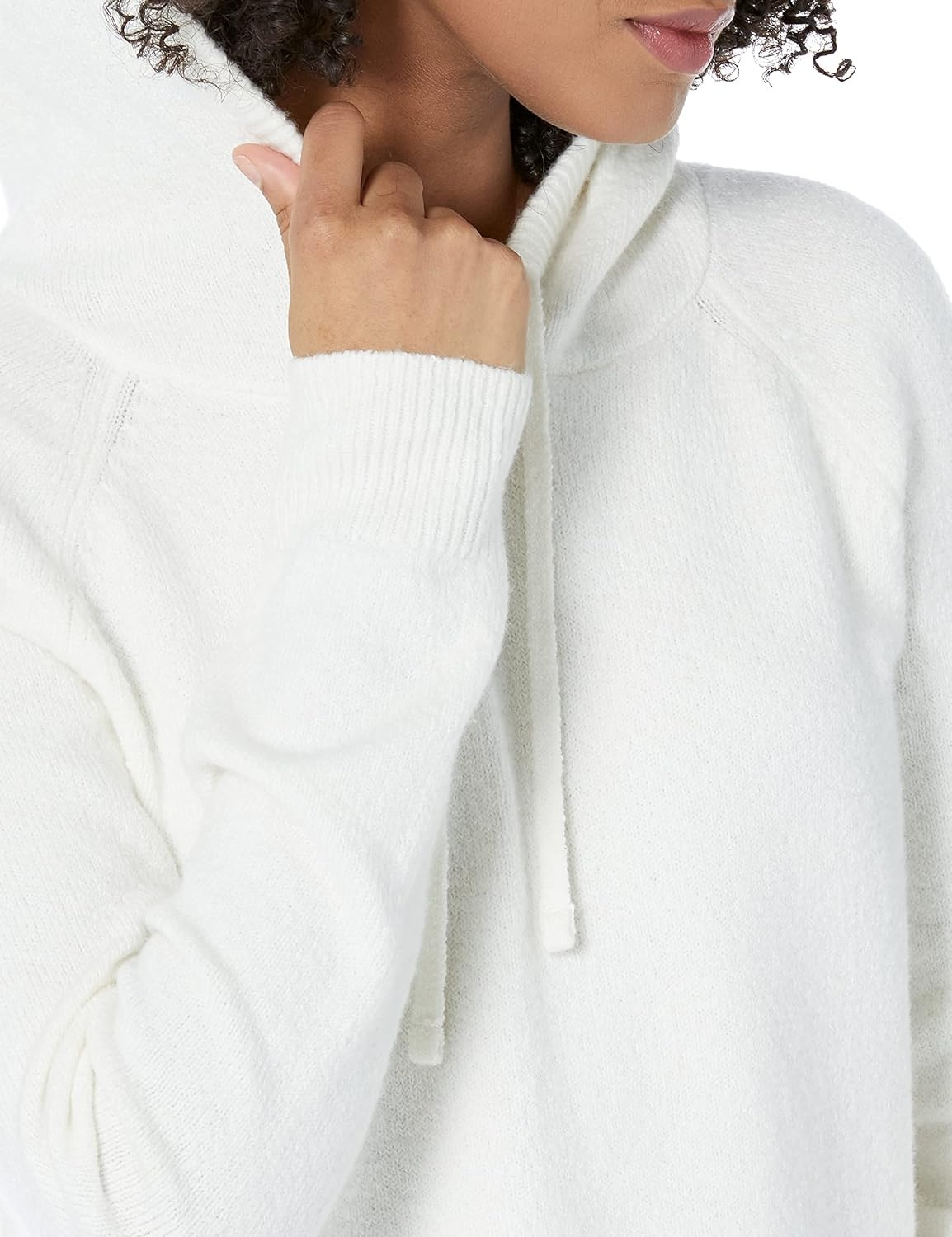 image:imageAmazon Essentials Womens Long Sleeve Soft Touch Hooded Pullover SweaterEggshell White
