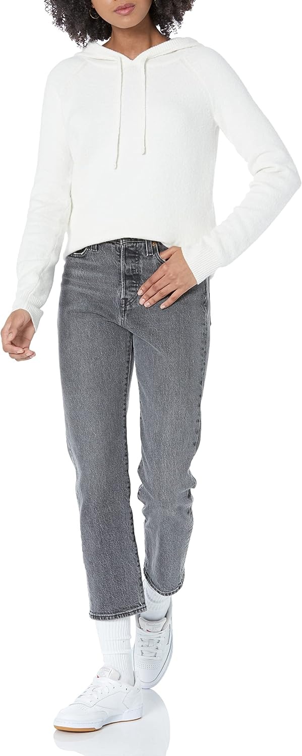 image:imageAmazon Essentials Womens Long Sleeve Soft Touch Hooded Pullover SweaterEggshell White