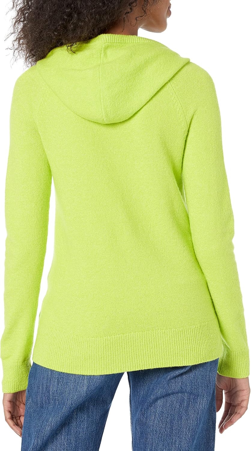 image:imageAmazon Essentials Womens Long Sleeve Soft Touch Hooded Pullover SweaterLime Green