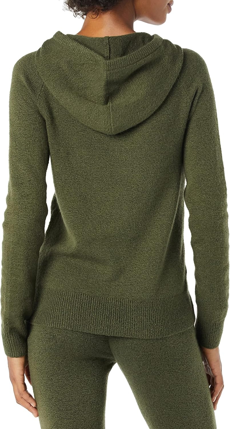 image:imageAmazon Essentials Womens Long Sleeve Soft Touch Hooded Pullover SweaterOlive
