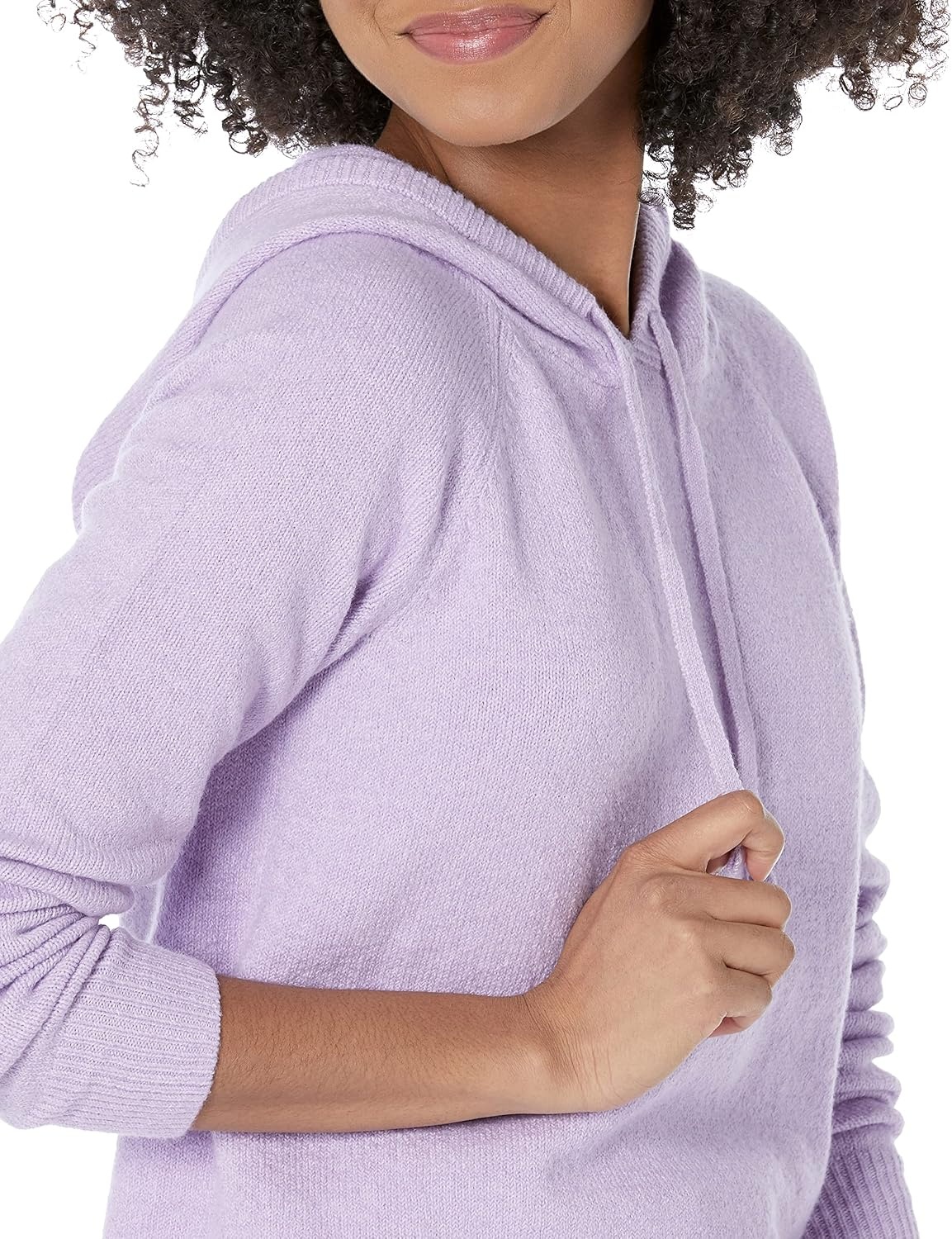 image:imageAmazon Essentials Womens Long Sleeve Soft Touch Hooded Pullover SweaterPastel Lilac