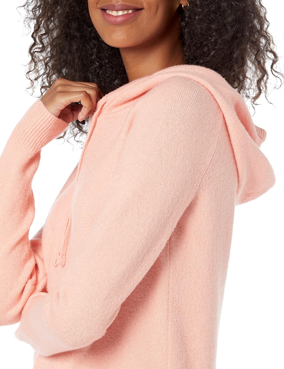 image:imageAmazon Essentials Womens Long Sleeve Soft Touch Hooded Pullover SweaterPeach