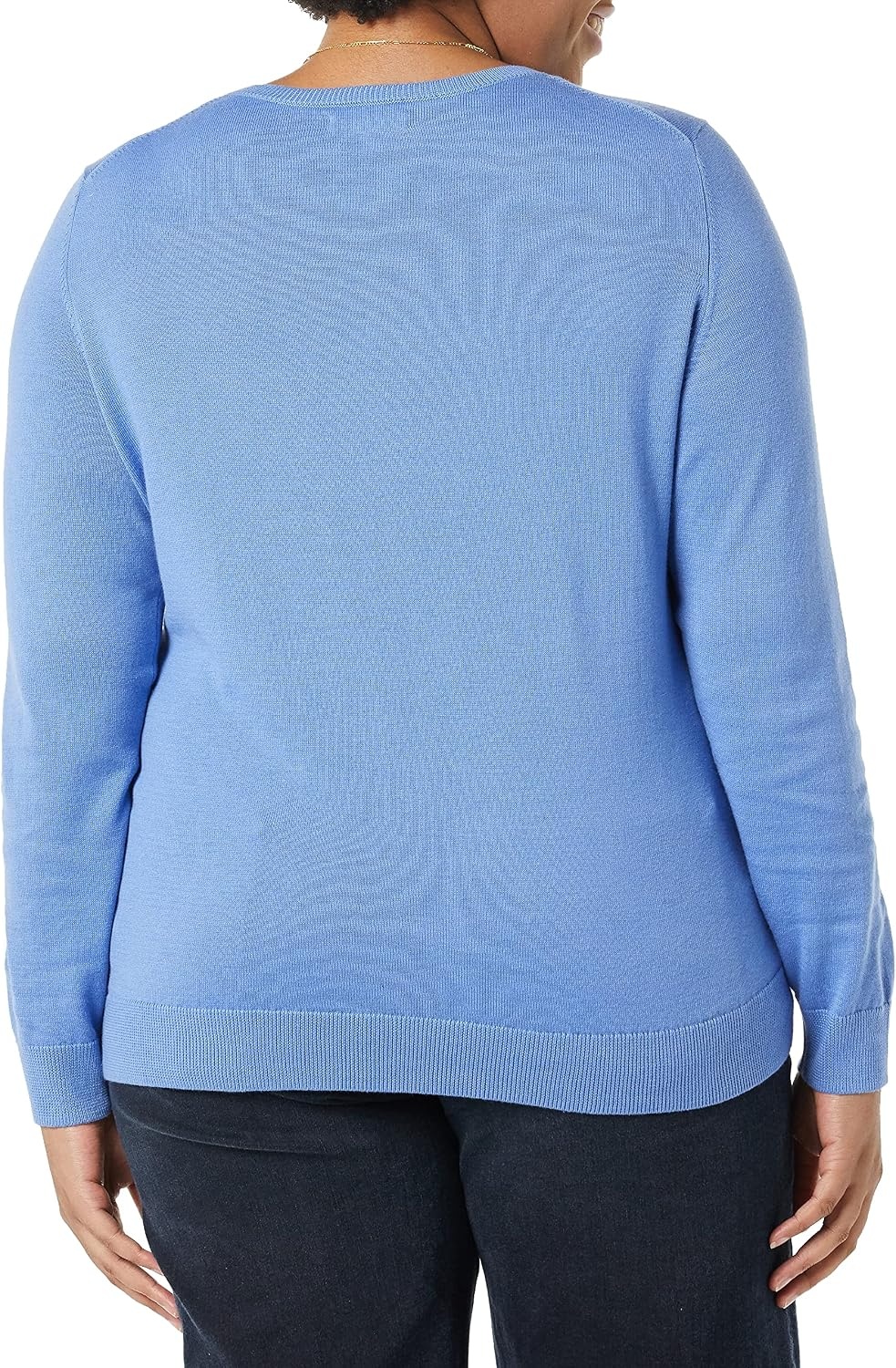 image:imageAmazon Essentials Womens LongSleeve Lightweight Crewneck Sweater Flattering Available in Plus SizeBlue