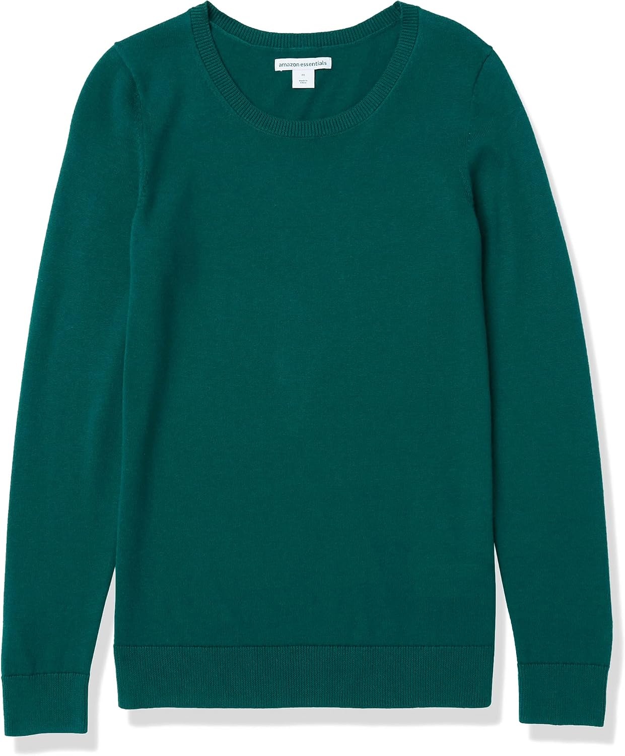 image:imageAmazon Essentials Womens LongSleeve Lightweight Crewneck Sweater Flattering Available in Plus SizeDark Green