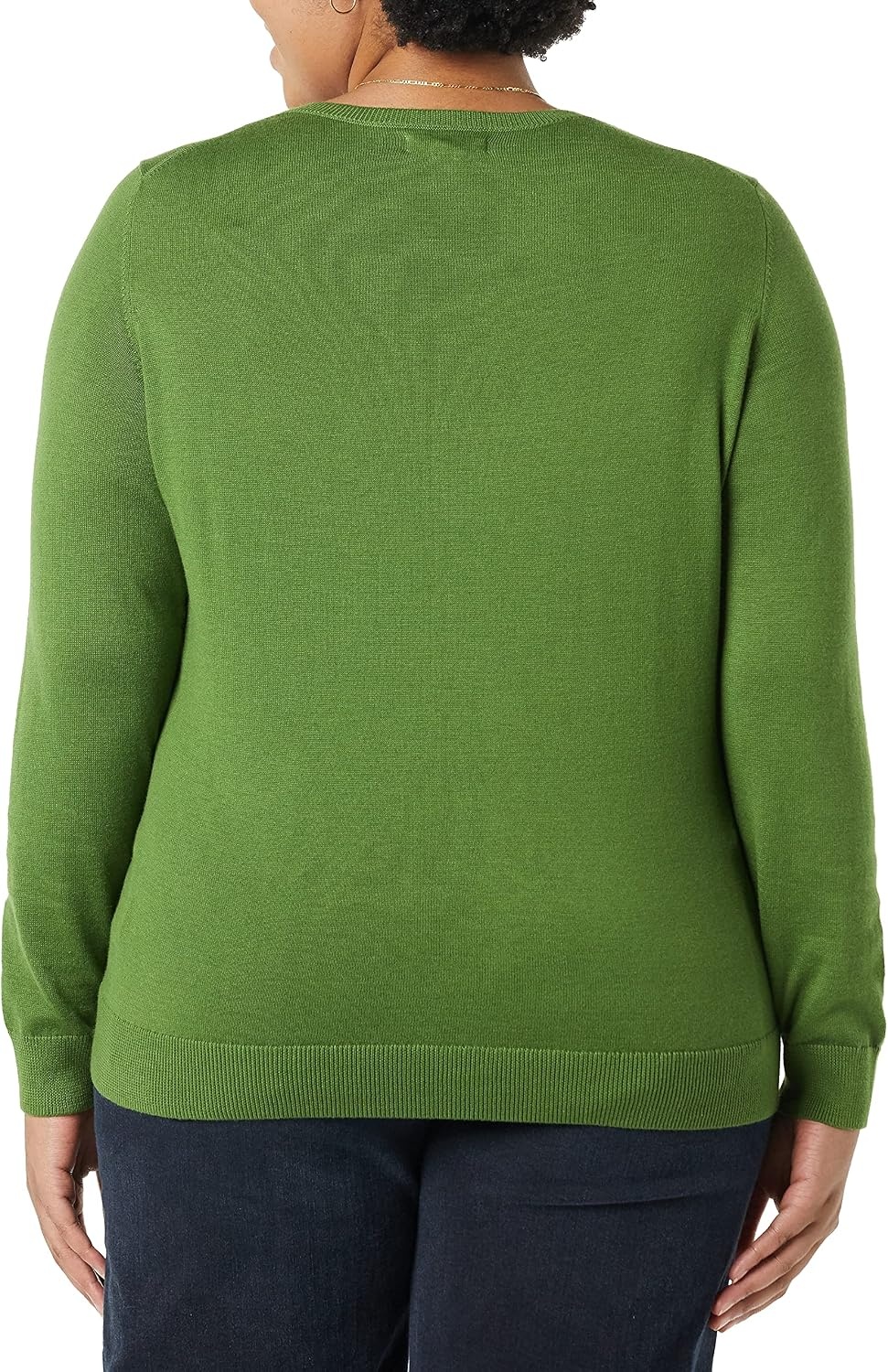 image:imageAmazon Essentials Womens LongSleeve Lightweight Crewneck Sweater Flattering Available in Plus SizeGreen
