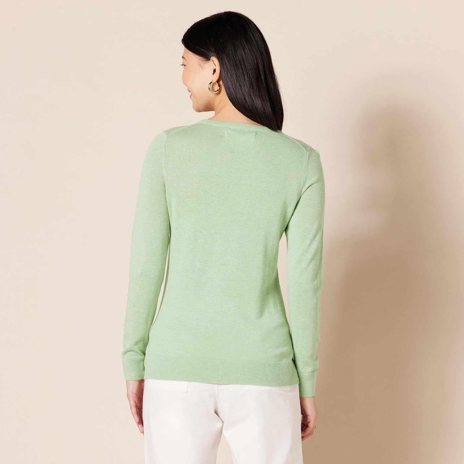 image:imageAmazon Essentials Womens LongSleeve Lightweight Crewneck Sweater Flattering Available in Plus SizeLight Jade Green