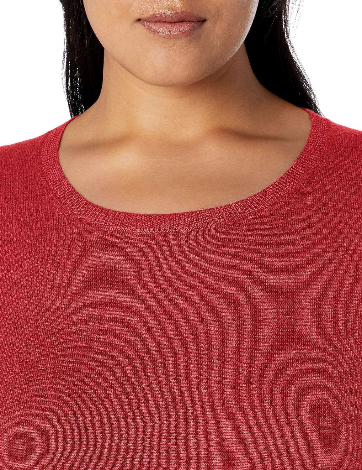 image:imageAmazon Essentials Womens LongSleeve Lightweight Crewneck Sweater Flattering Available in Plus SizeRed