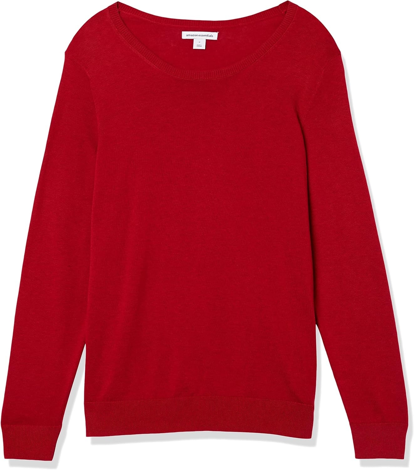 image:imageAmazon Essentials Womens LongSleeve Lightweight Crewneck Sweater Flattering Available in Plus SizeRed
