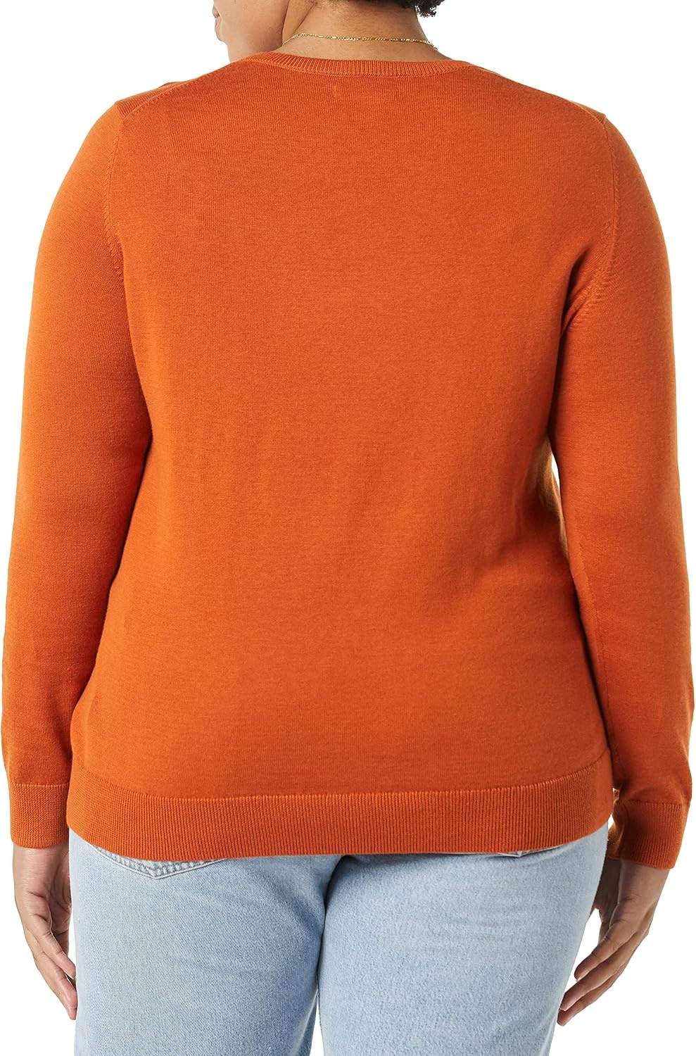 image:imageAmazon Essentials Womens LongSleeve Lightweight Crewneck Sweater Flattering Available in Plus SizeRust