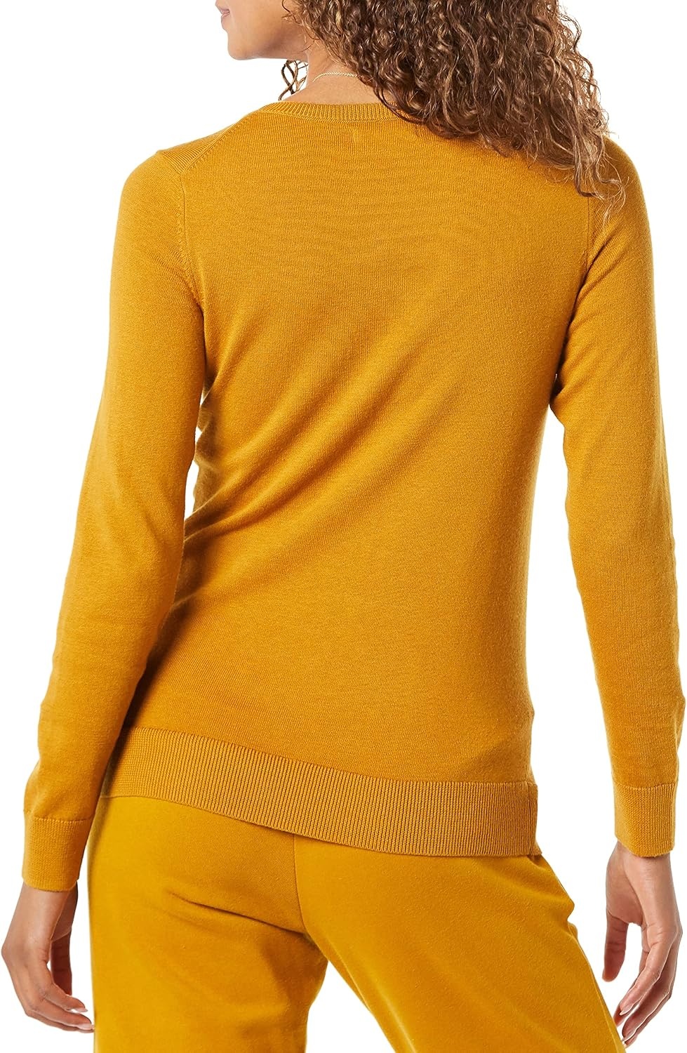 image:imageAmazon Essentials Womens LongSleeve Lightweight Crewneck Sweater Flattering Available in Plus SizeTobacco Brown